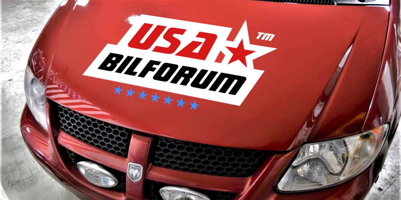 Dodge Grand Caravan Sport med USAbilforum logga